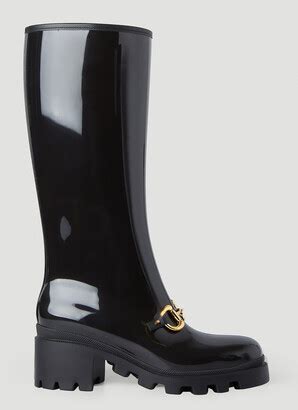 gucci horsebit knee high boots|gucci rain boots for women.